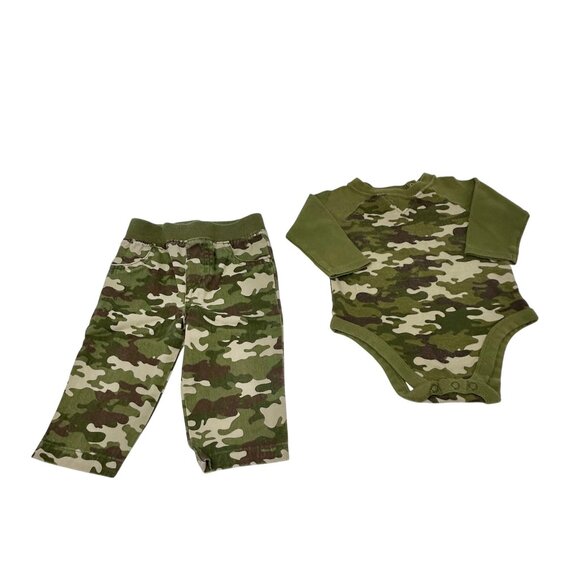 Baby Clothes  Ralph Lauren Blue Shirt, Plaid Flannel Shirt, Camo Set, Size 6-9 M - Picture 2 of 12